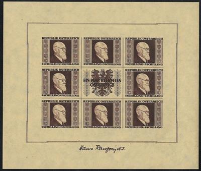 ** - Österr. RENNERBLOCK kpl. (5 S - Briefmarken