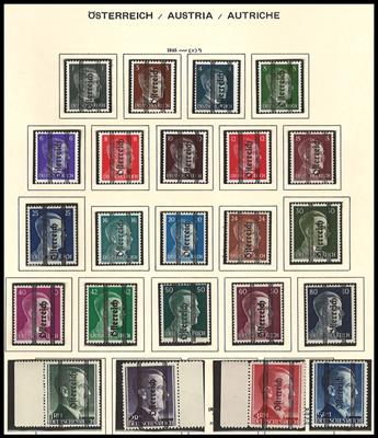 **/*/gestempelt - Sammlung Österr. 1945/1976 u.a. mit Grazer (Markwerte gepr. Kovar), - Stamps