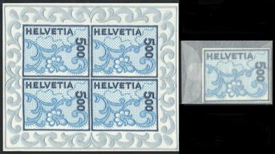 **/gestempelt - Sammlung Schweiz ca. 1964/2002 - tls. ** und gestempelt gesammelt - dabei Stickereiblock ** und gestempelt, - Stamps