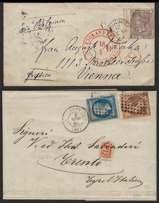 Poststück/Briefstück - Partie Poststücke meist div. Europa, - Briefmarken