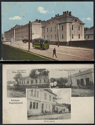Poststück - Partie AK Ungarn u.a. mit Nagybajmrol-HermannstadtLosoncz-Szombatthely-Mitrovica-Csepreg etc., - Briefmarken