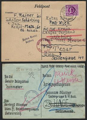 Poststück - Partie Österr. Feldpost WK I mit D. Feldpost WK II, - Briefmarken