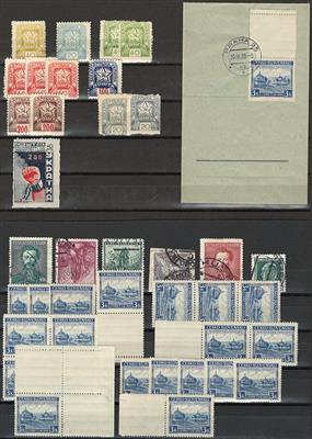 **/*/gestempelt/Poststück - Kl. Partie Tschechosl. ca. 1920/1945 incl. Karpathen - Ukraine, - Briefmarken