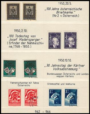 **/gestempelt/* - Sammlung Österr. 1945/1958, - Francobolli