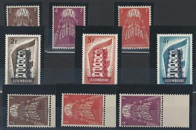 ** - Luxemburg Nr. 555/57 und 572/74 (2), - Briefmarken