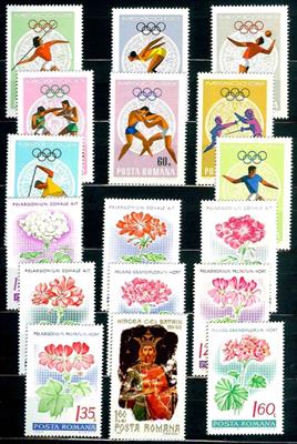 ** - Partie Dubl. Rumänien ca. 1963/1975 mit div. Blöcken, - Stamps