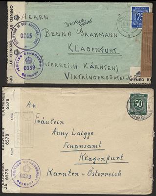 Poststück - Deutschland  Partie Poststücke aus 1946/1948, - Briefmarken