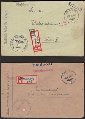 Poststück - Interessante D. FeldpostPartie II. WK, - Briefmarken
