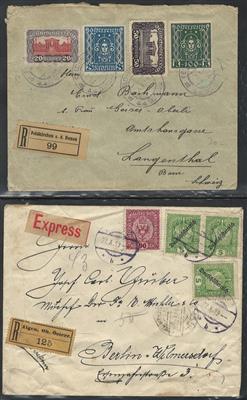 Poststück - Mühlviertel Belege und Ganzsachen der I. Rep., - Briefmarken