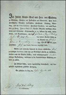 Poststück - Österr. 1815/19 - 5 div. Quittungen - Briefmarken