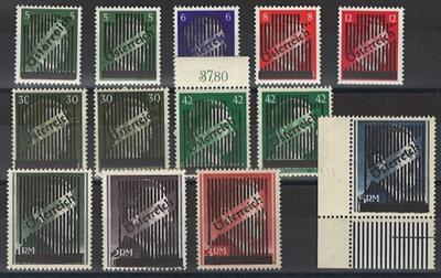 ** - Österr. 1945 - Gitter überkompl., - Briefmarken