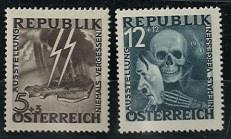 ** - Österr. - BLITZ/TOTENKOPF, - Briefmarken