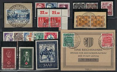 gestempelt - Deutschland  1948/1952 eine - Briefmarken