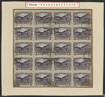 gestempelt - Österr. 1908 - 5 K (Hofburg) im - Briefmarken