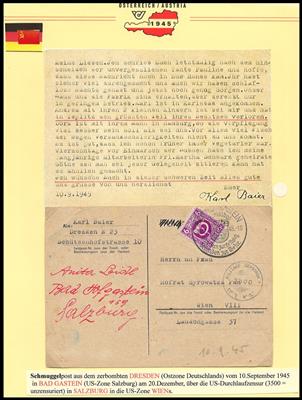 Poststück 8 attraktive Schmuggelbriefe aus der Sowjetzone Deutschlands in die brit., - Stamps