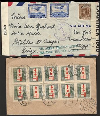 Poststück/Briefstück - Kl. Partie Poststücke Übersee u. ein wenig Europa, - Briefmarken