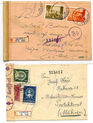 Poststück - Kroatien 1941/1944 - 10 Bedarfsbriefe über die OKW - Zensur in Wien, - Stamps