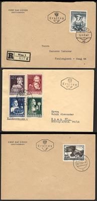 Poststück - Partie FDCs und Ersttage II. Rep. mit Poststücken ab Monarchie, - Stamps