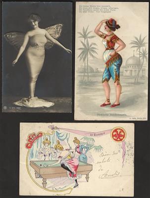 Poststück - Partie Motivkarten "Frauen" u.a. mit Reliefkarten- Erotik aus Omas Zeiten etc., - Francobolli