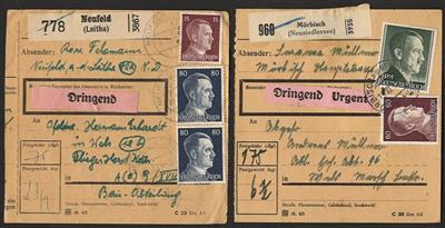 Poststück - Partie Paketkarten Ostmark - Briefmarken