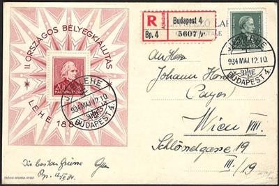 Ungarn Poststück - 1934 "Liszt"Block - Briefmarken