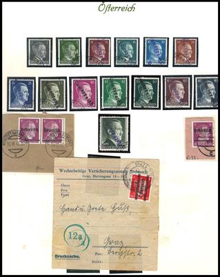.gestempelt/Briefstück/Poststück - Österr. 1945 - Partie - Briefmarken