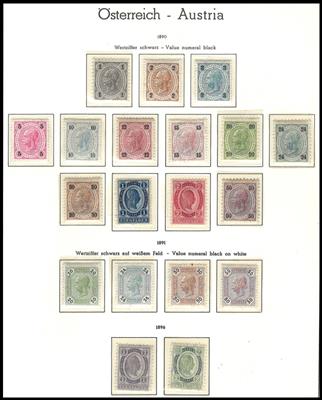 .gestempelt/*/** - Sammlung Österr. Monarchie ab 1850 mit Ausg. 1908 und 1910 *, - Briefmarken