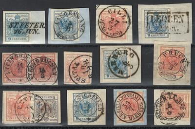 Briefstück/gestempelt - Österr. Ausg. 1850, - Stamps