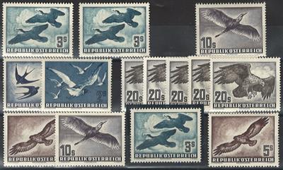 ö 2. Rep ** - 1950/53 Vogelwelt,14 div. Werte, - Francobolli