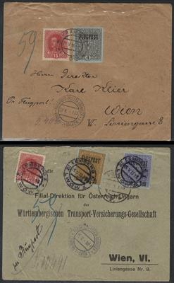 Poststück - Kl. Partie Poststücke Österr. Monarchie und I. Rep., - Briefmarken