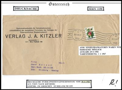 Poststück - Österr. II. Rep. - Partie Poststücke der Obstserie, - Briefmarken