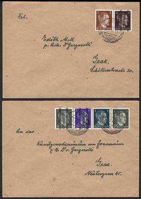 Poststück - Österreich 1945 - philatelistische Mischfrankatur, - Francobolli