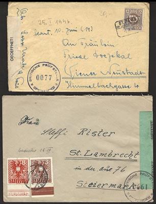 Poststück - Partie Zensurpost Österr. II. Rep., - Briefmarken