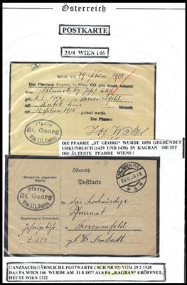 Poststück - Sammlung ungewöhnliche Postbelege Österr. I. Rep. frank. mit Ausg. 1925, - Stamps