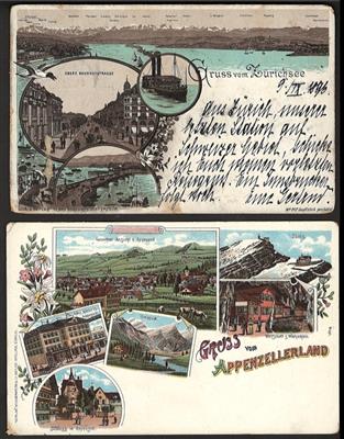 Poststück - Partie Ansichtskarten Schweiz meist um 1900, - Motive- and postcards