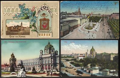 Poststück - Über 100 Ansichtskarten Wien, - Motive- and postcards