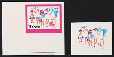 ** - DDR Nr. 432 und 433 je in 6 Druckphasen, - Briefmarken