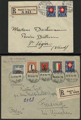 **/*/gestempelt/Poststück - Reichh. Spezialpartie Schweiz Pro Juventute 1923/1927, - Briefmarken
