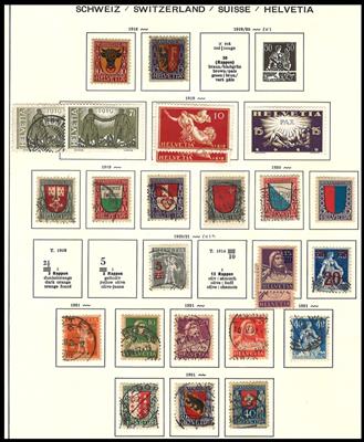 **/*/gestempelt - Sammlung Schweiz ca. 1854/1978 u.a. mit FRANKSTURWARE, - Stamps