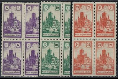 (*) - Polen - Bestellpostanstalten - Zarki Nr. 7/9 je im Viererblock, - Stamps