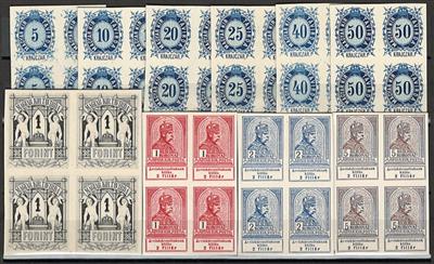 (*) - Ungarn Nr. 142/44 u. Telegraphenmarken - Briefmarken