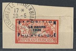 Briefstück - Frankreich Nr. 239 (Le Havre 1929) vom rechten Bogenrand, - Stamps