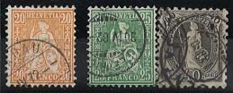 gestempelt/Poststück - Schweiz Sammlungsitz und steh. Helvetia bzw. Kreuz, - Stamps