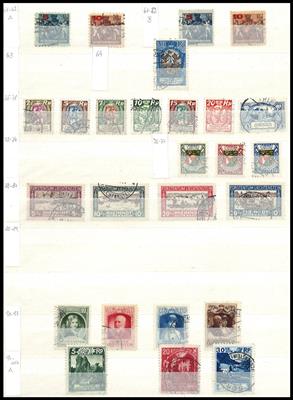 gestempelt - Sammlung Liechtenstein ab 1912, - Briefmarken