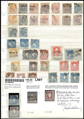 gestempelt - Sammlung Österr. 1850/2010 u.a. Nr. 10I (Kurzbefund Dr. Ferchenbauer -16 - 17c (Kurzbefund Dr. Ferchenbauer), - Briefmarken