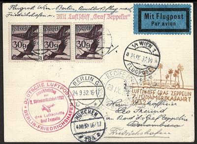 Poststück - 7. Südamerikafahrt 1932, - Francobolli