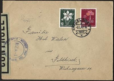 Poststück - Partie Belege Schweiz u. Liechtenstein, - Briefmarken