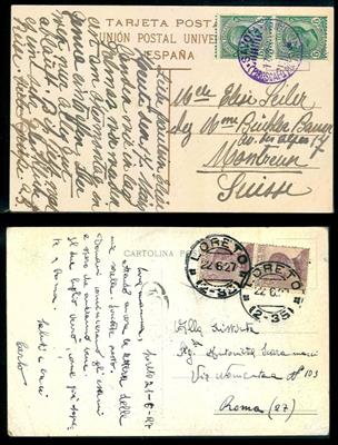 Poststück - Partie Poststücke Italien ca. ab 1910 meist mit Bezug zur Schiffspost in versch. Erh., - Briefmarken