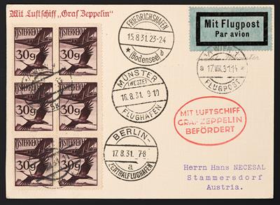 Poststück - Zeppelinpost 1931, - Francobolli