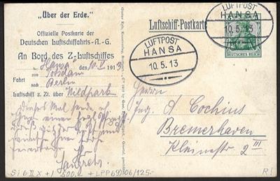 Poststück - Zeppelinpost - Hansa 10.5.1913, - Briefmarken